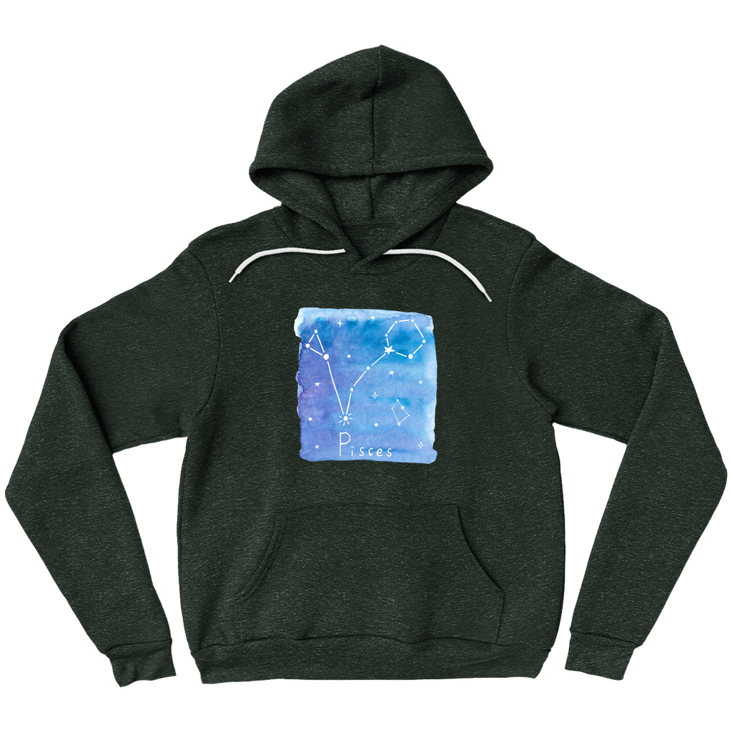 Pullover Hoodie-Pisces constellation