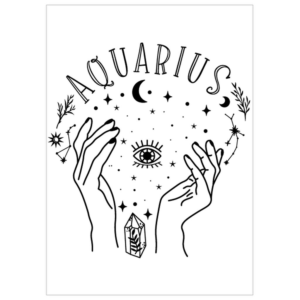 Flat Cards-Aquarius