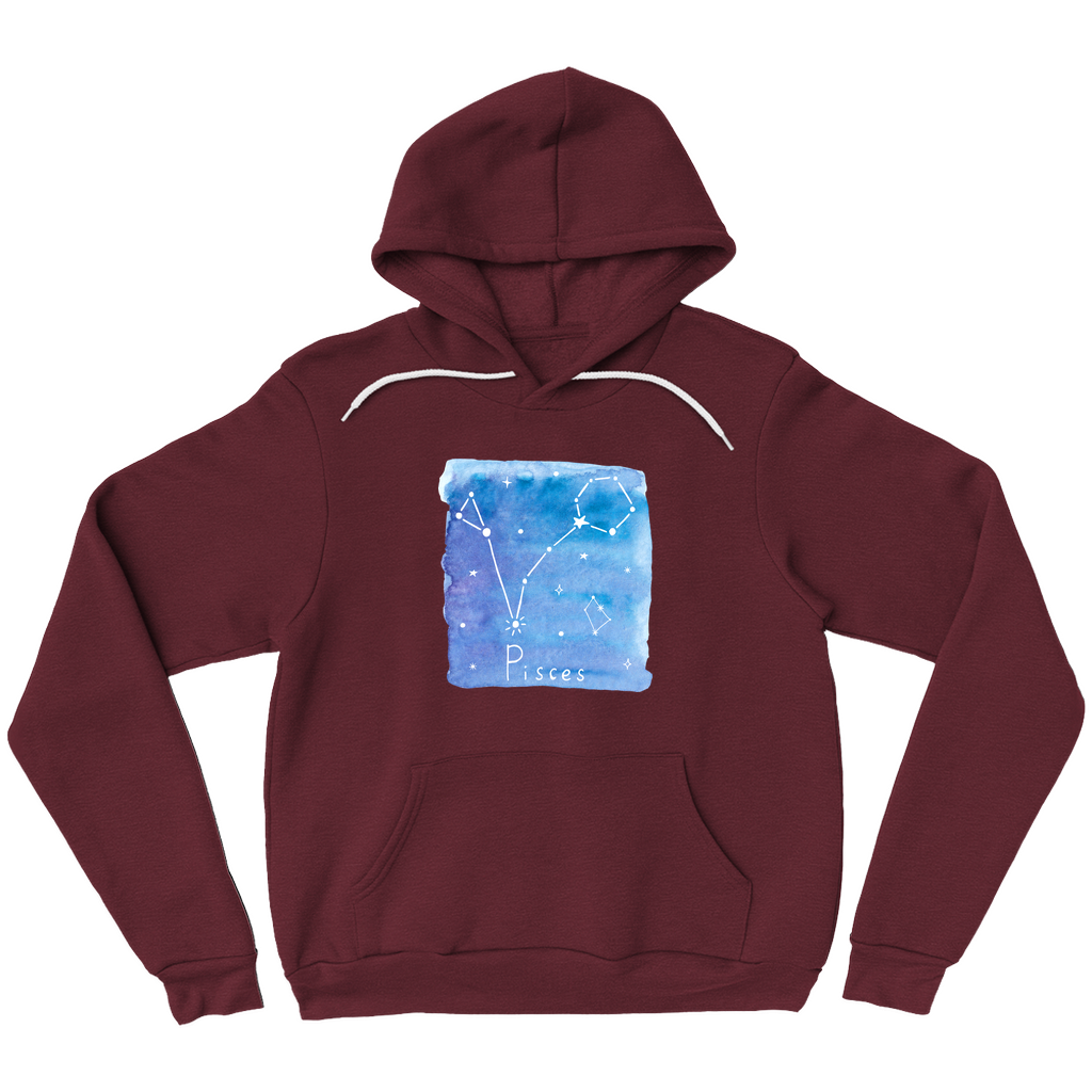 Pullover Hoodie-Pisces constellation