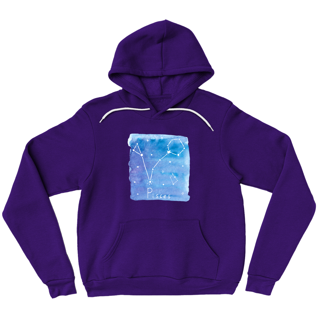 Pullover Hoodie-Pisces constellation