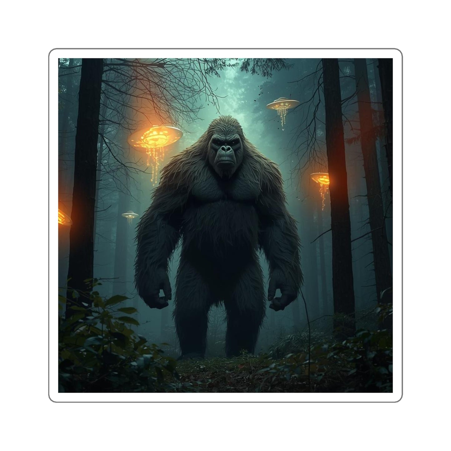 Celestial Cryptid Sticker — Sasquatch
