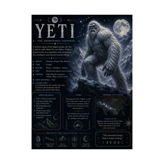 Satin Poster — "Yeti" Mythology Art Print (210gsm)