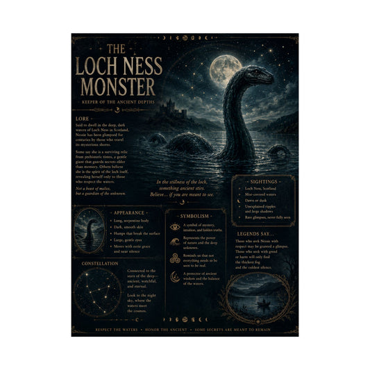 Satin Poster — "The Loch Ness Monster" Mythology Art Print (210gsm)