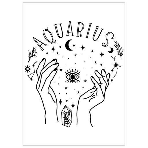 Flat Cards-Aquarius