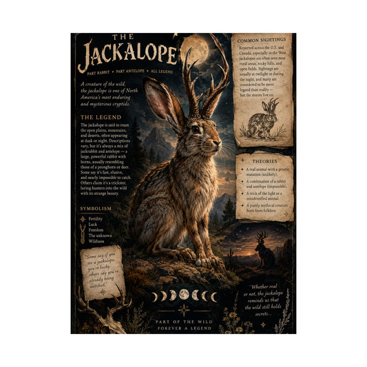 Satin Poster — "The Jackalope" Mythology Art Print (210gsm)