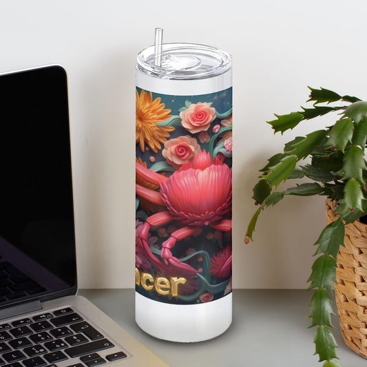 Tumbler With Straw-Cancer