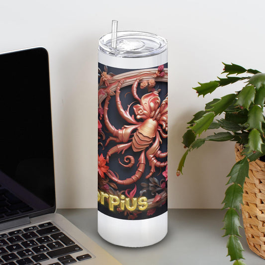Tumbler With Straw-Scorpio