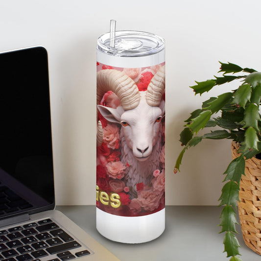 Tumbler With Straw-Aries
