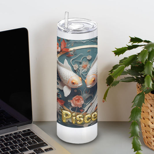 Tumbler With Straw-Pisces